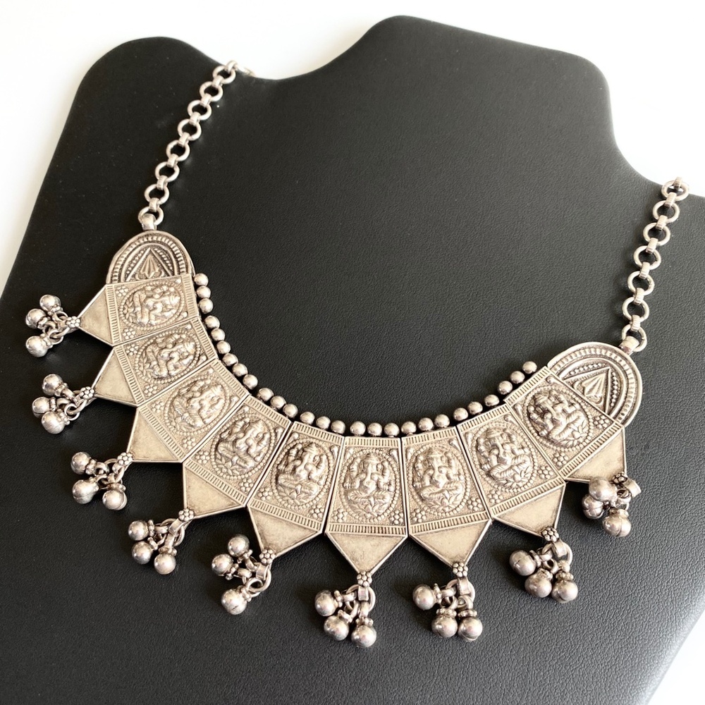 SPECTACULAR HANDMADE MOROCCAN 80 SILVER NECKLACE